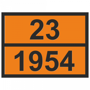 Табличка опасный груз 23-1954 Газ сжатый легковоспламеняющийся, н.у.к.