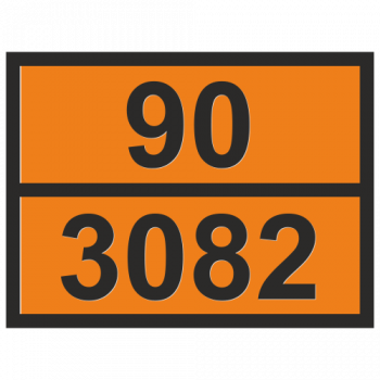 Табличка опасный груз 90-3082 Вещество опасное для окружающей среды